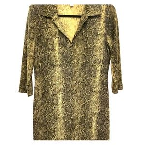 Casual Corner Snake Print Dress Size M